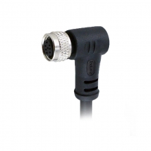 Cable Assembly, A Code - M8 8pins A code female right angle molded cable, unshielded, PVC, -10°C~+80°C, 26AWG 0.14mm²